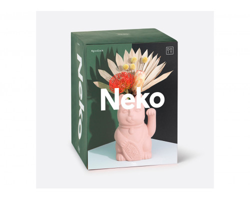 Ваза для цветов Neko, 20 см (абрикос)