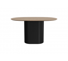 Стол обеденный Type овальный 140*85 см (натуральный дуб, черный)