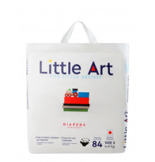 Little Art подгузники детские, размер S, 4-6 кг, 84 штуки
