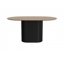 Стол обеденный Type овальный 160*95 см (натуральный дуб, черный)
