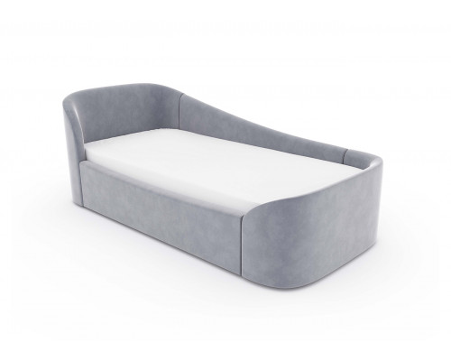 Диван-кровать KIDI Soft с низким изножьем 90*200 см R антивандальная ткань (серый)