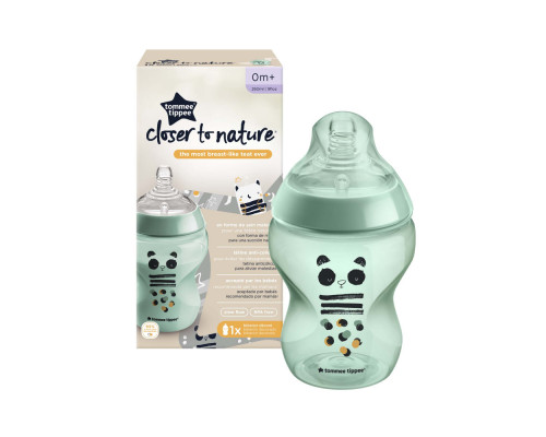 Tommee Tippee бутылочка для кормления Closer to nature, 260 мл., 0+, моно