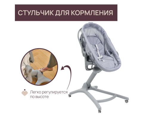 Chicco кроватка-стульчик 5-в-1 Baby Hug Pro Earl Grey