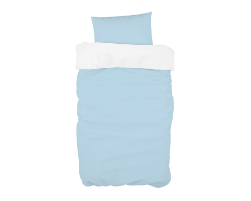Комплект постельного белья (голубой, сатин)