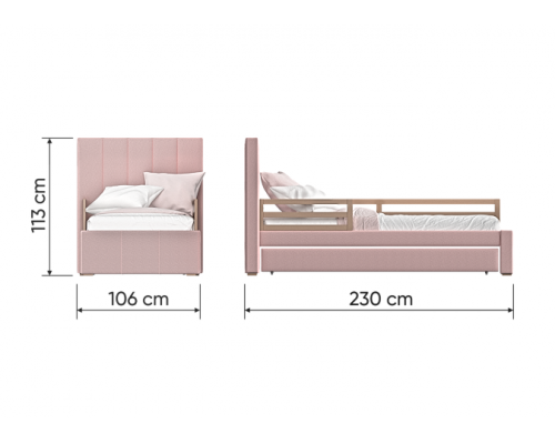 Кровать подростковая Cosy спальное место 90*200 см (бирюзовый)