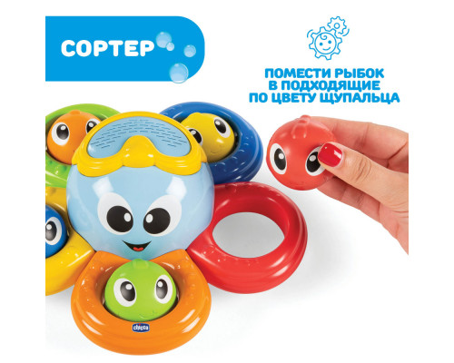 Chicco игрушка для ванны Осьминог