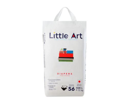Little Art подгузники детские, размер L, 9-12 кг, 56 штук