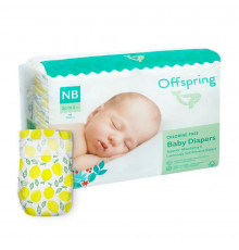 Offspring подгузники NB 2-4 кг 56 штук Лимоны