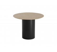 Стол обеденный Type D 100 см основание D 43 см (натуральный дуб, черный)