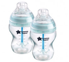 Tommee Tippee бутылочка для кормления Advanced Anti-Colic, 260 мл., 0+, 2 шт.