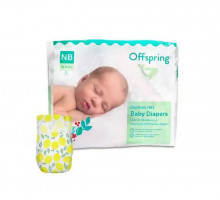 Offspring подгузники NB 2-4 кг 26 штук Лимоны