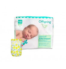 Offspring подгузники NB 2-4 кг 26 штук Лимоны