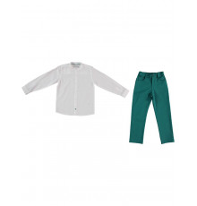 Monna Rosa Двойка (рубашка белая+штаны зеленые)