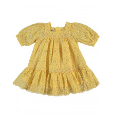 Monna Rosa Платье кружевное желтое